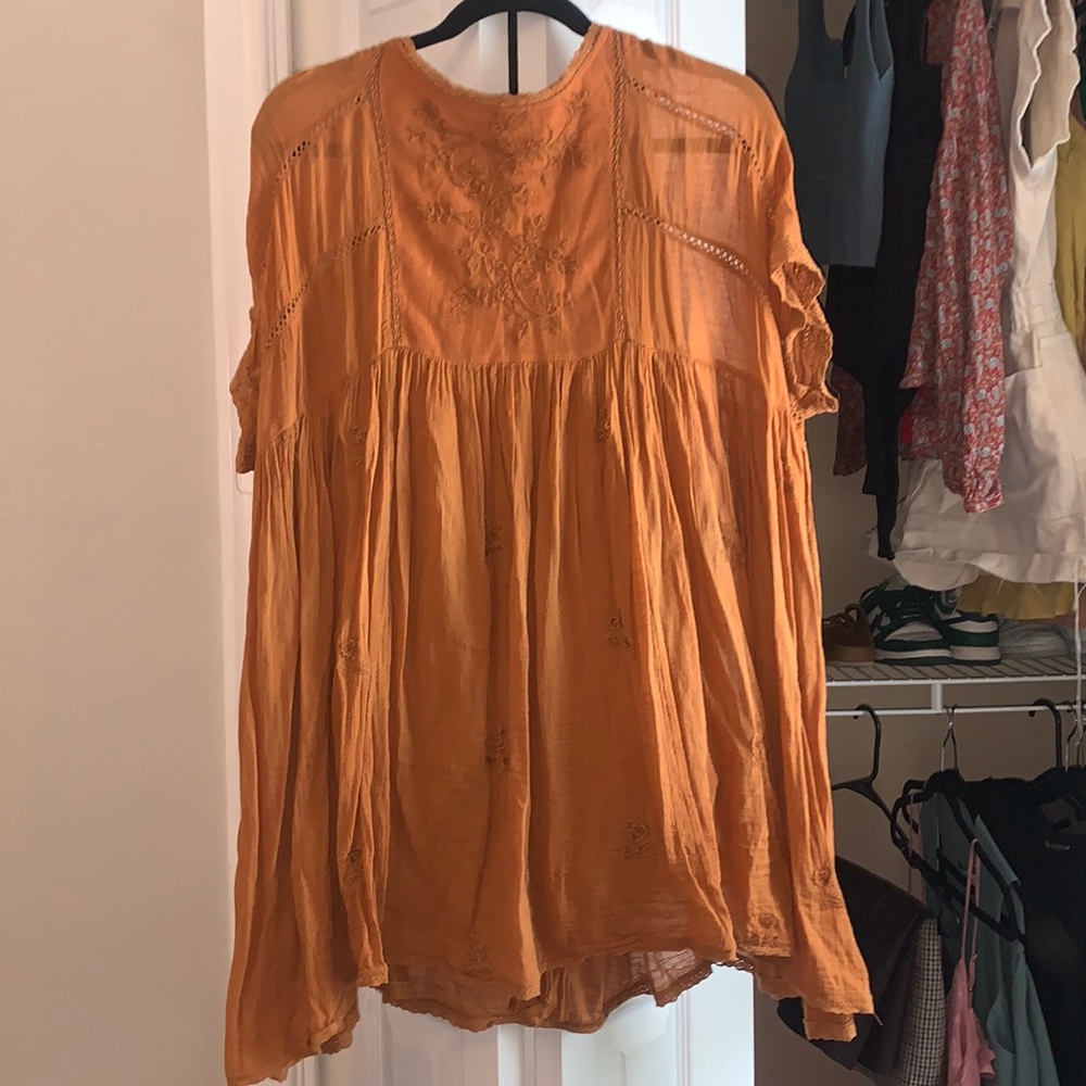 Worn once//great condition zara TRF mustard yellow dress size S